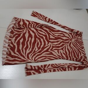 Red and White Zebra Print Dress